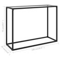 thumbnail image 4 of vidaXL Console Table Transparent 100x35x75 cm Tempered Glass, 4 of 4