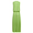 thumbnail image 4 of MesaSe Femmes Casual Robe Robe d'Été pour les Femmes Cou Sans Manches Maxi Robes de Fourche de Couleur Unie Ouverture Robe Femmes Vêtements L AG, 4 of 5