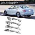 thumbnail image 4 of Outer Door Handle , 8PCS/Set Glossy Silver Adhesive Exterior Door Handle Cover  For Car, 4 of 8