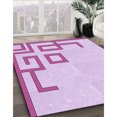 thumbnail image 3 of Ahgly Company Tapis d'Intérieur Lavable en Machine Carré Transitionnel Orchidée Violet, 8 Pieds Carré, 3 of 7