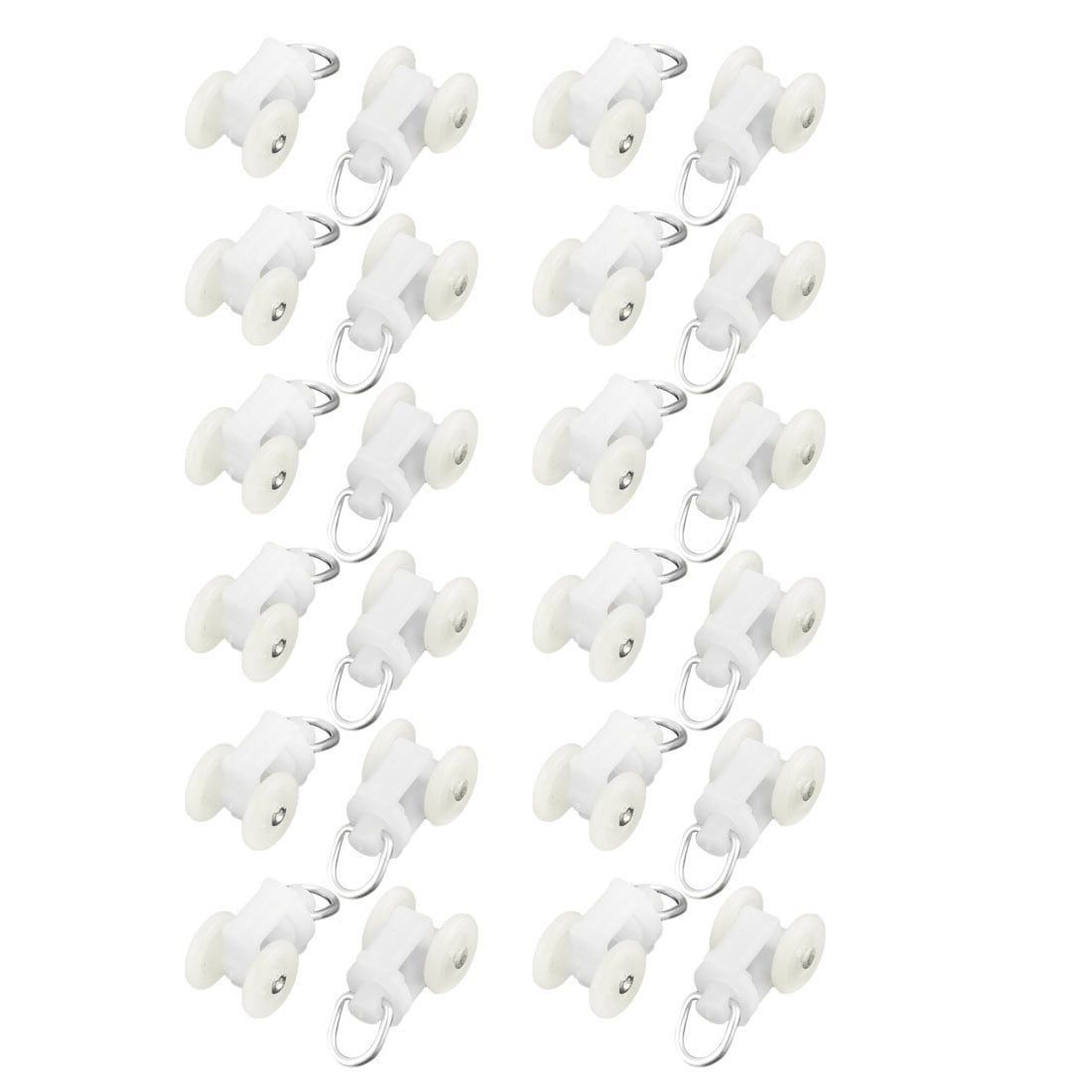 Unique Bargains Home Plastic Curtain Track Sliding Roller Glider ...