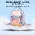 thumbnail image 4 of Kids' Night Lights Backpack One Shoulder Messenger Two Back Transparent Multipurpose Travel Bag, Clear Vinyl Beach Bag, Ball Game Concert Clear Bag, Stadium, Outdoor, Beach, Pool, 4 of 8