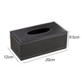 thumbnail image 2 of Tissue Box Cover Leather Retro Rectangular Multifunctional Napkin Holder, Modern Facial Tissue Pumping Paper Dispenser,black, 2 of 5