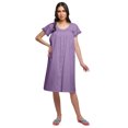 thumbnail image 1 of Moomaya Robe de Nuit d'Allaitement à Manches Courtes en Popeline de Coton Unie pour Femmes, 1 of 5