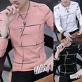 thumbnail image 4 of Mens Crew Neck Print T-Shirt Blouse Pullover Long Sleeve Slim Fit Muscle Top, 4 of 7