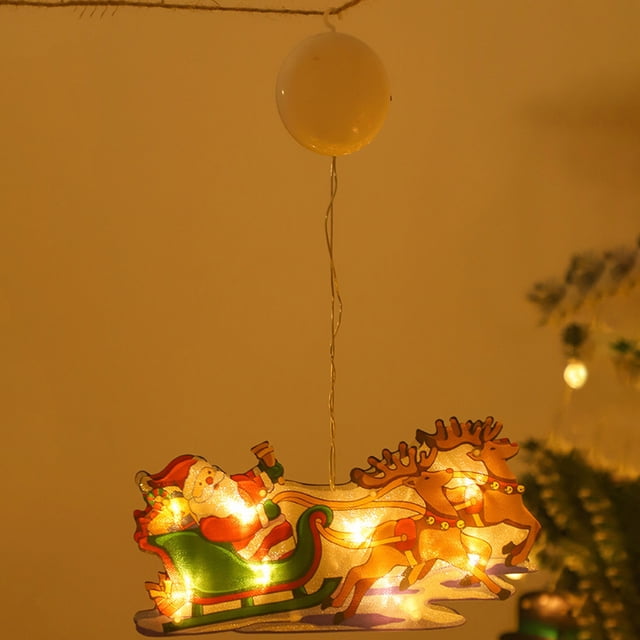 Dvkptbk Christmas Window Decoration Lights Battery Operated (Not Include) Christmas Indoor Lights Window Hanging Decoration Lights Party Christmas Gift Christmas Decorations