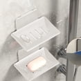 thumbnail image 4 of Vaidha Soap Box Wall Mounted Perforated Home Bathroom High-end Drainage Soap Storage Rack Bathroom Storage Box Stainless Steel 2 Sets, 4 of 7