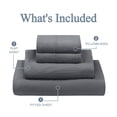 thumbnail image 4 of Mainstays Washed Ultra Soft Microfiber Bed Sheet Set, Queen, Soothing Grey, 4 Piece, 4 of 11