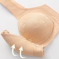 thumbnail image 3 of VEKDONE Woman's Lace Fashion Thin Style Ventilate Front Buckle Bra Without Steel Rim Beige 46/105BC, 3 of 5