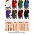 thumbnail image 2 of Innerwin Hauts Imprimé Pissenlit T-Shirts pour Femmes Vacances Col Rond Vintage Bordeaux 2TG, 2 of 2