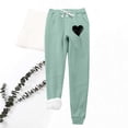 thumbnail image 2 of vdgthytj Women Winter Warm Fleece Pants Cute Print Drawstring Elastic Waist Sweatpants Plus Size Lounge Trousers, 2 of 3