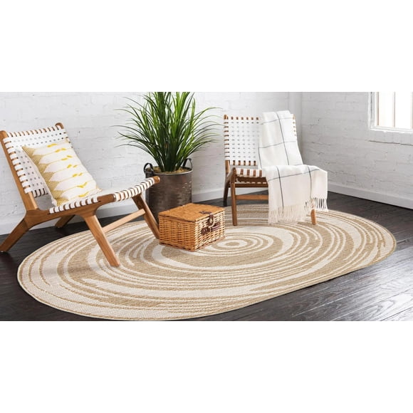 ECARPET Jute Style Area Rug for Bedroom, Living Room, Dining Room Merry Collection