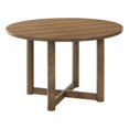 thumbnail image 1 of Billie Dining Table- Brown Wood Frame- Cross Legs- Round 46 Inch, 1 of 6