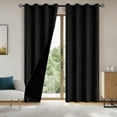 thumbnail image 1 of Chmadoxn Home Decor, Polyester Pongee Laminated Light-blocking Curtains Perforated Style Bedroom Concise Sun Protection Curtains Heat-Insulating And Soundproof Curtains Polyester Blackout Curtains, 1 of 6
