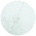 thumbnail image 1 of vidaXL Table Top White Ø30x0.8 cm Tempered Glass with Marble Design, 1 of 3