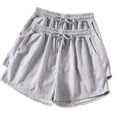 thumbnail image 1 of Diufon 2pc Womens Yoga Shorts Solid Color Shorts Elastic Waist Drawstring Athletic Shorts with Pockets, 1 of 3