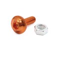 thumbnail image 3 of Unique Bargains 10 Pcs Vis Hexagonale en Alliage d'Aluminium Orange M6 pour Moto, 3 of 7