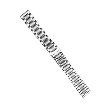 KAKOWELY replacement watch band Stainless Steel Watch Band Clasp Watch Chain General Watch Strap Solid Watch Band (22mm Silver)7.09"X0.87"X0.14"