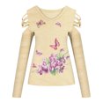 thumbnail image 4 of Haut Blouse Chemise Sans Bretelles à Manches Longues Croisées à Col Rond pour Femme avec Imprimé, 4 of 5