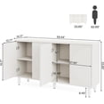 thumbnail image 2 of Tribesigns Buffet Cabinet Sideboard with Storage, 59.4-Inch Storage Cabinet Modern Sideboard Buffet Table with Doors for Living Room Kitchen Dining Room (White), 2 of 6