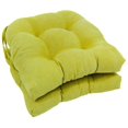 thumbnail image 1 of 16-inch Solid Microsuede U-shaped Tufted Chair Cushions (Set of 2), 1 of 2