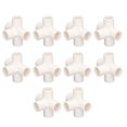 thumbnail image 2 of Furniture Pipe Connector, 5 Way 90° Elbow PVC Pipe Fitting 10 Pcs With High Gloss Finish For Cat Fence White, 2 of 8