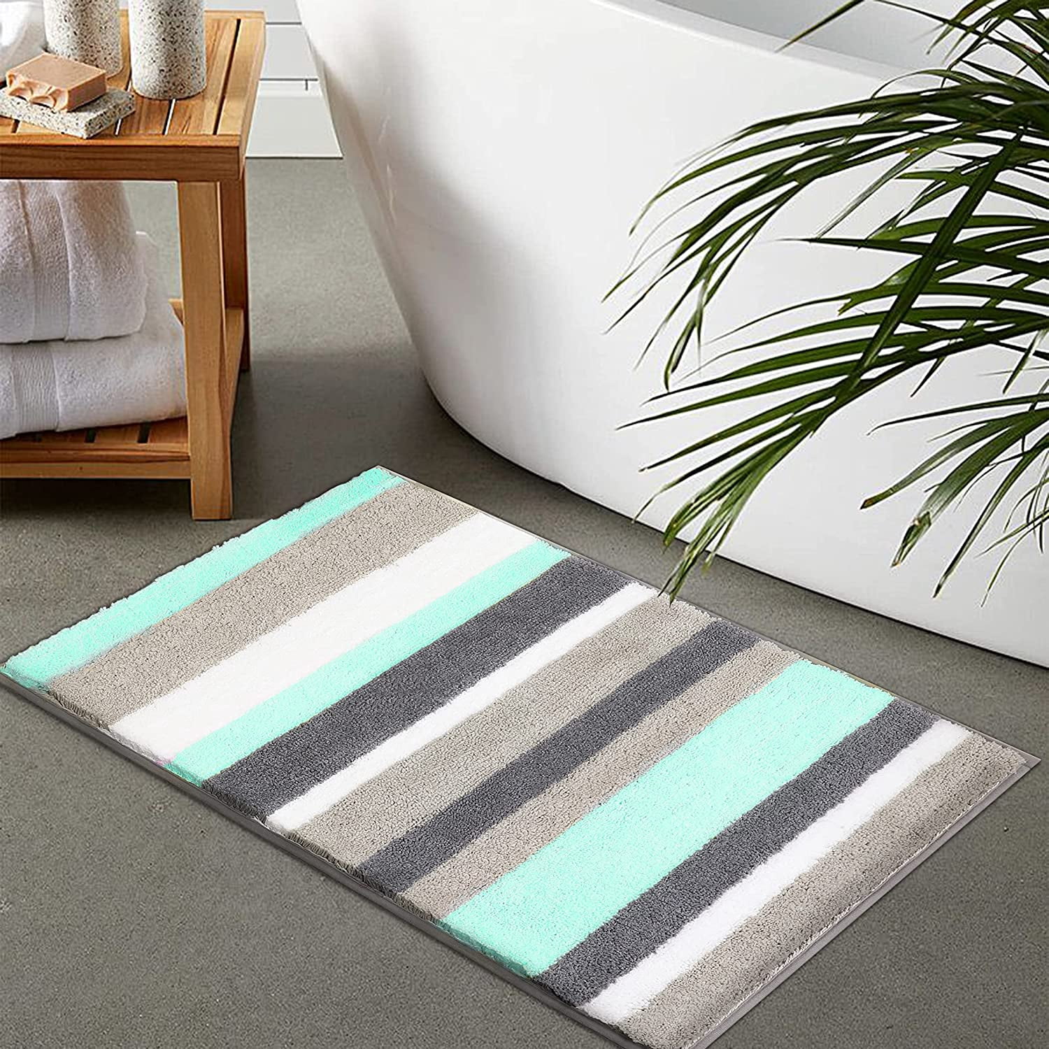 Bathroom Rug Mat, Extra Soft Absorbent Premium Bath Rug, Non-Slip Comfortable Bath Mat, Machine Wash Dry, Carpet for Tub, Shower,