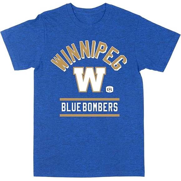 CFL Winnipeg Blue Bombers CFL T-Shirt Or Bleu Royal