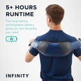 thumbnail image 3 of Infinity Cordless Shiatsu Neck Shoulders and Body Massager with Heat 5+ Hours Runtime Between Charges, 3 of 5