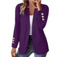 thumbnail image 2 of IMENGL Manteau cardigan Court à Col Cranté à Manches Longues d'Automne Brun, Violet 4TG, Taille M-5TG, 2 of 7