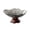 Gris, variante sur Bol de Service sur Piédestal à Faux Grain de Bois en Plastique Transparent en Forme de Pétale Style Vintage pour Fruits Bonbons Collations Maison Cuisine