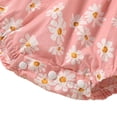 thumbnail image 5 of Barboteuse pour Bébé Fille à Imprimé Marguerites, Sans Manches, Justaucorps à Bretelles, Combinaison une Pièce, 5 of 5