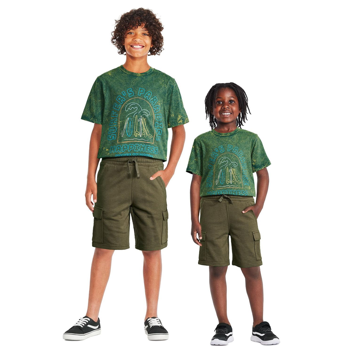 Short en tissu éponge avec poche cargo George pour garçons