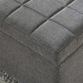 thumbnail image 5 of Fabric Storage Ottoman - Grey, 5 of 5