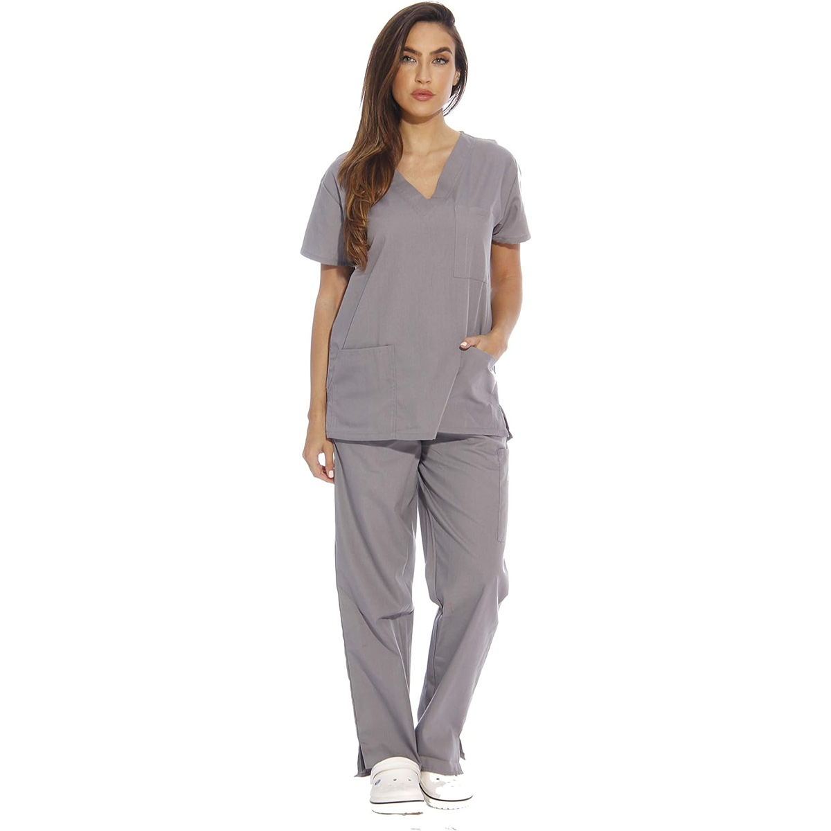 Women's Scrub Sets Six Pocket Medical Scrubs (V-Neck with Cargo Pant)