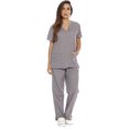 thumbnail image 1 of Women's Scrub Sets Six Pocket Medical Scrubs (V-Neck with Cargo Pant), 1 of 5
