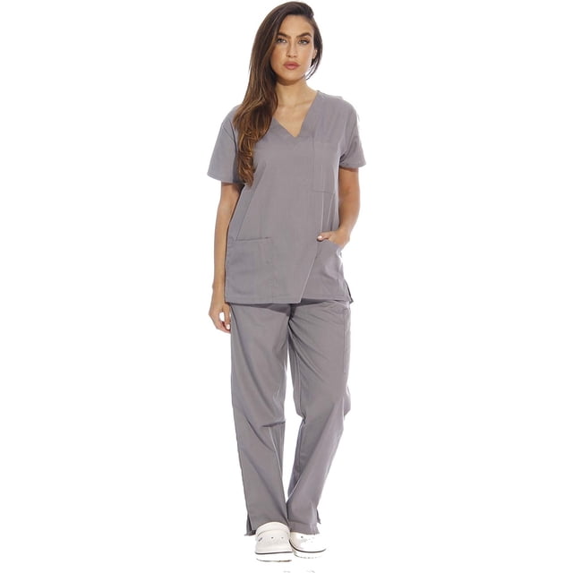 Women's Scrub Sets Six Pocket Medical Scrubs (V-Neck with Cargo Pant)