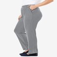 thumbnail image 4 of CHOK Plus Size 7-Day Knit Straight Leg Pant Stretch Elastic Waist Petite & Tall - 3X  Navy, 4 of 6