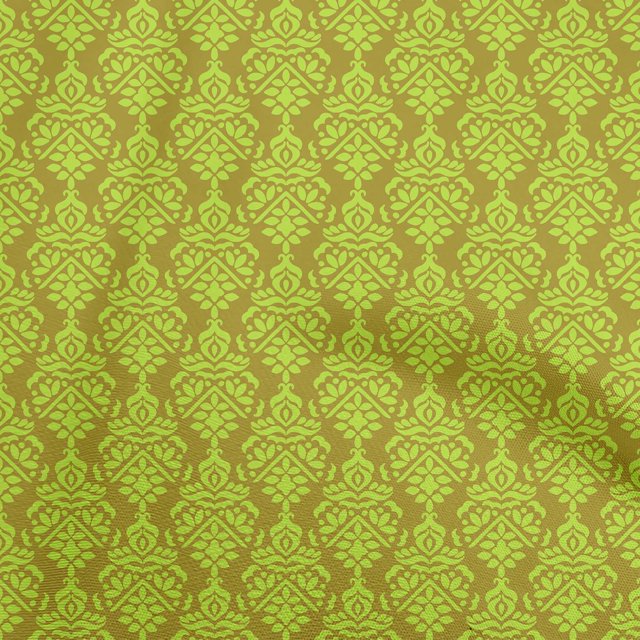 oneOone Viscose Jersey Dark Mustard Fabric Damask Sewing Craft Projects Fabric Prints By Yard 60 Inch Wide