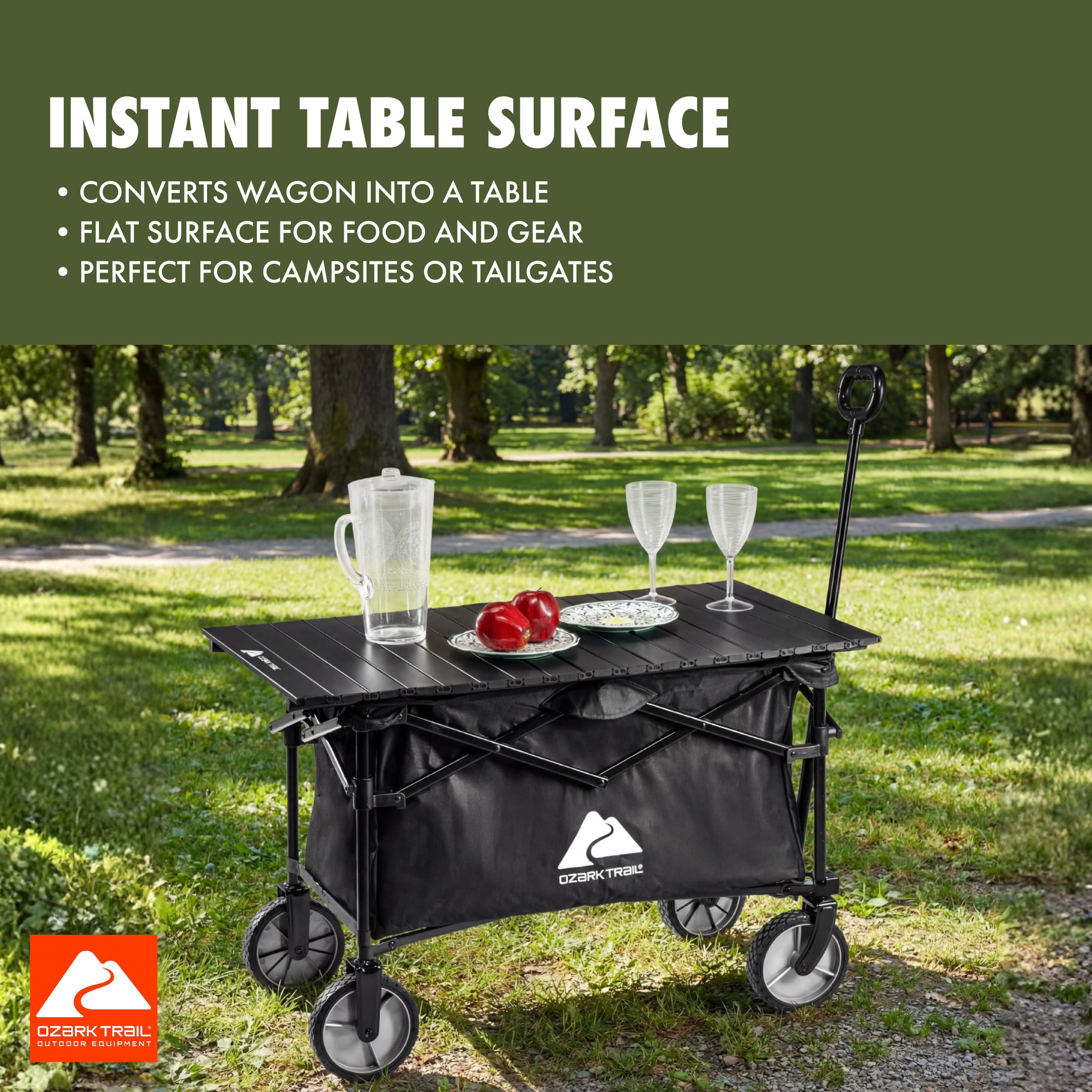 Plateau de table pliant Ozark Trail pour chariot