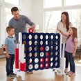 thumbnail image 4 of Gymax Ensemble de Jeu 4 en Ligne Jumbo 4-to-Score Enfants Adultes avec 42 Anneaux Jumbo, 4 of 10