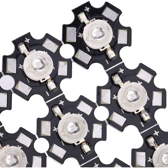 Greensen 3W High Power LED Lamp Beads Emitter Diode Chips for DIY Lighting Fixtures With Aluminium Base, LED Chips, Light-Emitting Diode