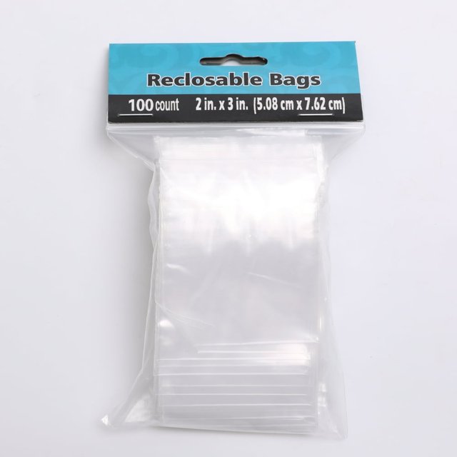 CUITING 100 Baggies W 3”X4” H Small Reclosable Seal Clear Plastic Poly Bag
