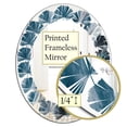 thumbnail image 4 of Designart 'Splash Blue Indigo' Modern Oval Wall Mirror - Leaves 24x36, 4 of 4