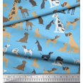 thumbnail image 3 of Soimoi Mélange de Tissu en Georgette de Polyester Bleu, Imprimés de Tissu pour Chien au Mètre, 42 Pouces de Large, 3 of 3