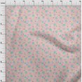 thumbnail image 3 of oneOone Polyester Lycra Fabric Dot & Flower Floral Print Sewing Fabric BTY 56 Inch Wide, 3 of 4