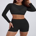 thumbnail image 4 of Ensemble de Plage Élégant pour Femmes Crop Top en Maille Transparente + Shorts, 4 of 9