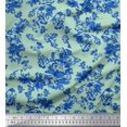 thumbnail image 1 of Soimoi Polyester Crepe Fabric Leaves & Floral Artistic Printed Fabric 1 Yard 42 Inch Wide, 1 of 1