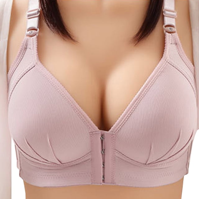 Timegard Bras for Women No Underwire Front Closure Full Support Adjustable Strap Comfort Daily Bras