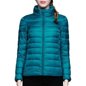 Baberdicy Cardigan Sweaters for Women Lightweight Women's Winter Thin and Light Down Coat Casual Down Coat Slim Quilted Jacket Women's Down Jackets & Parkas Blue